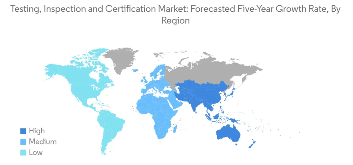Market Analysis of Testing, Inspection, And Certification Market: Forecasted Growth Rate by Region